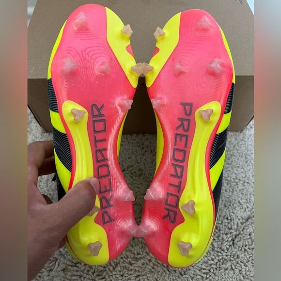 Adidas Predator Pro FG Yellow / Black Soccer Cleats - Picture 9 of 11